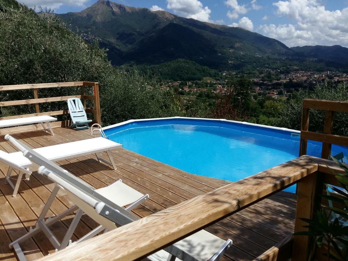 Valuable Rustic Tuscan Swimming Pool, Breathtaking View Of Camaiore Exterior photo